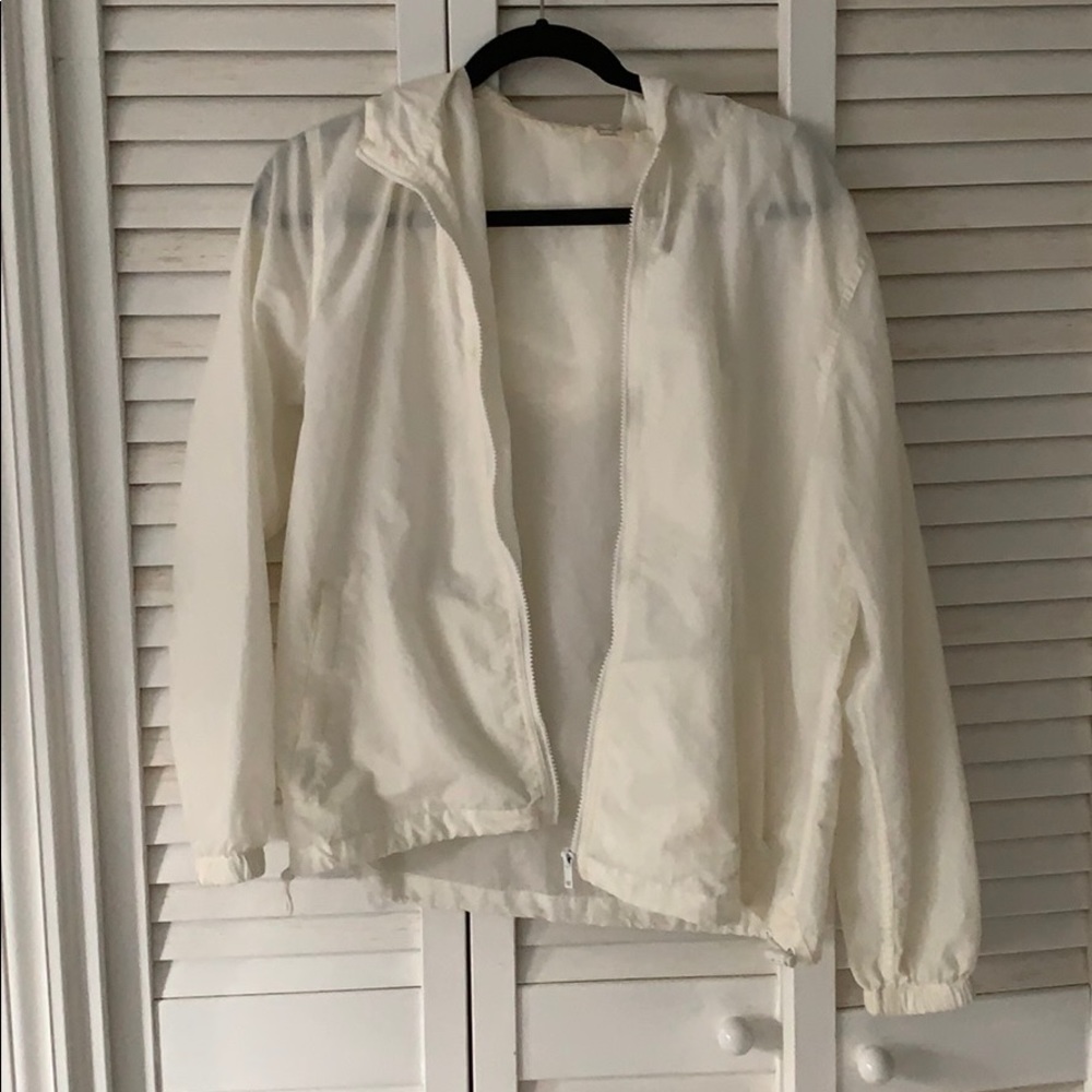 white brandy melville wind breaker sweatshirt